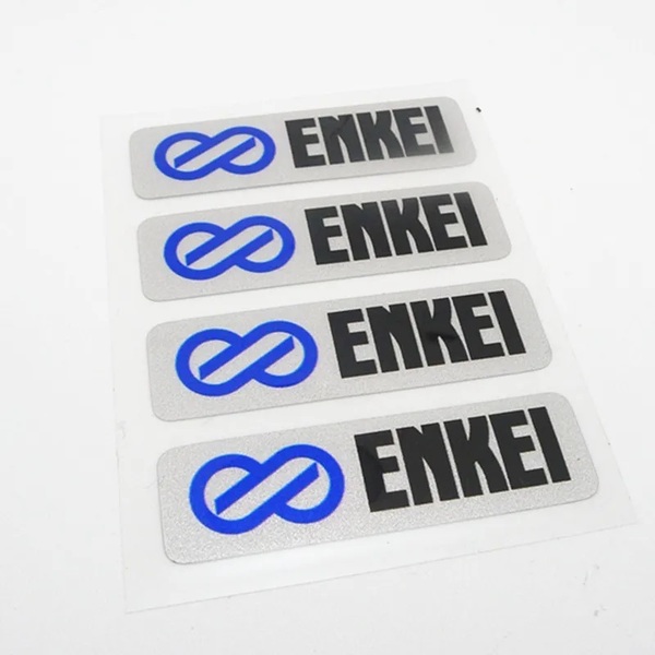 【ゆうパケット送料込】ENKEI(エンケイ) ホイールステッカー 4枚セット ブラック/ホワイト ③