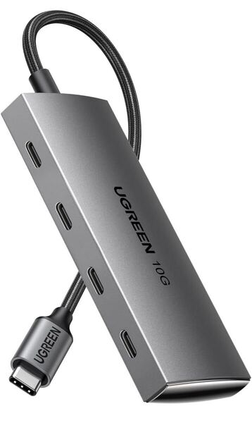 UGREEN USB-Cハブ 10Gbps 4-in-1 USB-C 3.2ポート 高速データ転送 変換アダプター 拡張ハブ セルフ/バスパワー両用 MacBook Pro/Air