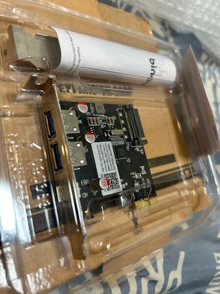 CY カード USB3.1 Gen1 5Gbps デュアル タイプ A および タイプ C USB-C メス - PCI-E Express 1x カード アダプター