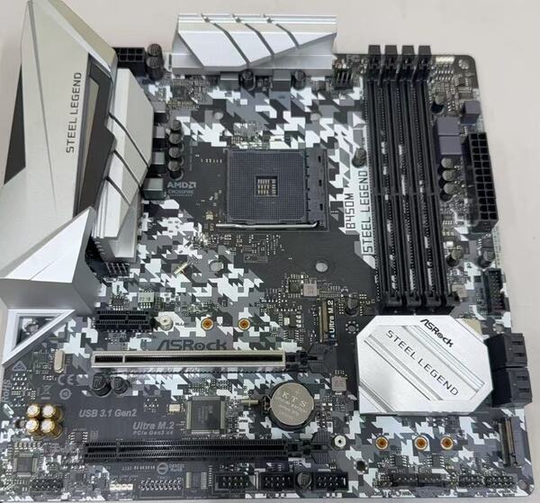 M7115 中古ジャンク品 マザーボード Asrock B450M-STEEL LEGEND 動作未確認