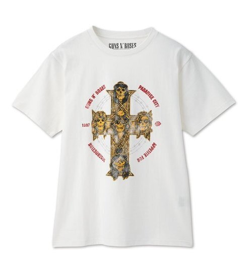新品 ガンズアンドローゼス Tシャツ バンドT アーティスト Guns N’ Roses ハードロック アベイル 十字架 スカル 骸骨