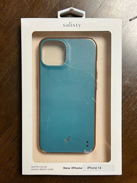 ハミィ salisty iPhone 15/14/13 ケース マットカラー 耐衝撃 (ターコイズ) サリスティ スマホケース アイフォン14 6.1inch