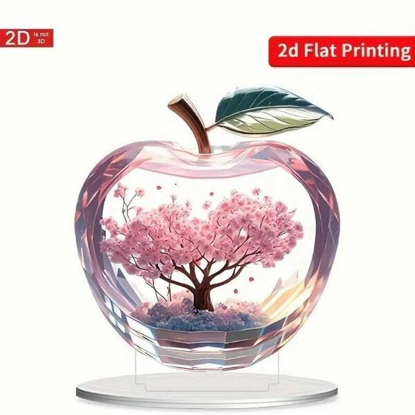 2D フラット アクリルスタンド リンゴ サクラ 桜 置物 0034
