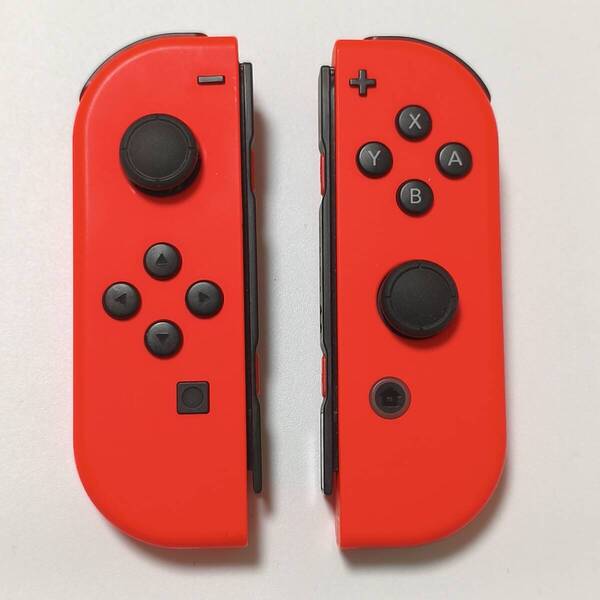 送料無料 動作確認済み Nintendo Switch ニンテンドー スイッチ Joy-Con ジョイコン 純正 ネオンレッド L R セット 中古