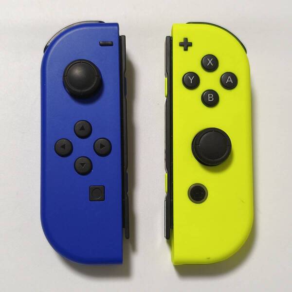 送料無料 動作確認済み Nintendo Switch ニンテンドー スイッチ Joy-Con ジョイコン 純正 ブルー ネオンイエロー L R セット 中古