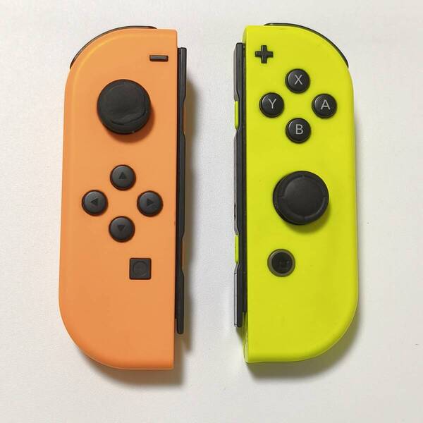 送料無料 動作確認済み Nintendo Switch ニンテンドー スイッチ Joy-Con ジョイコン 純正 ネオンオレンジ ネオンイエロー L R セット 中古