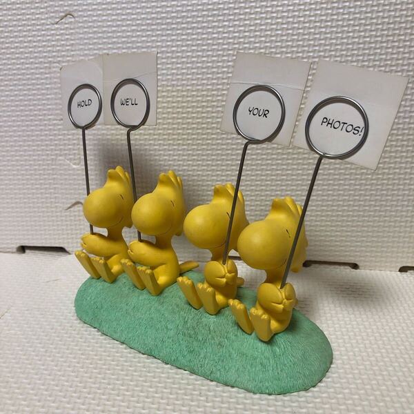 SNOOPY Hallmark ウッドストック フォト スタンド クリップ 置物 フィギュア ホールマーク社 PEANUTS GALLERY PRETTY PICTURES スヌーピー