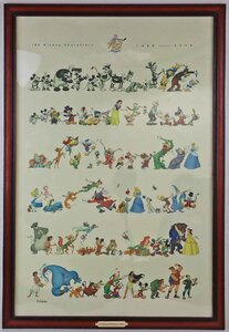 M◎中古品◎『ウォルト・ディズニー生誕100周年記念ポスター』 Disney 1500枚限定 布ポスター 額サイズ(約):W44.2×H64.4×D1.5cm