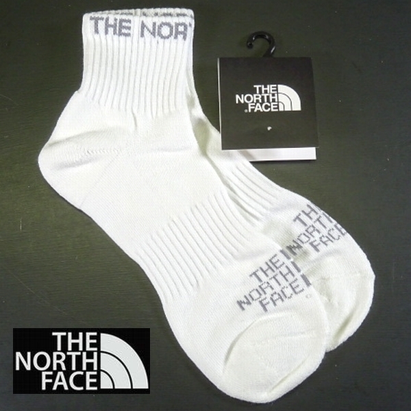 新品 THE NORTH FACE ザ・ノースフェイス ロゴ 靴下 ソックス 白 メンズ 男性用 正規品