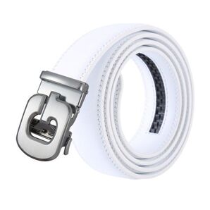 ベルト j40【白】折りたたみ発送 穴なし 無段階調整ベルト ゴルフベルト 人気 オートロック メンズ 革 ビジネス カジュアル