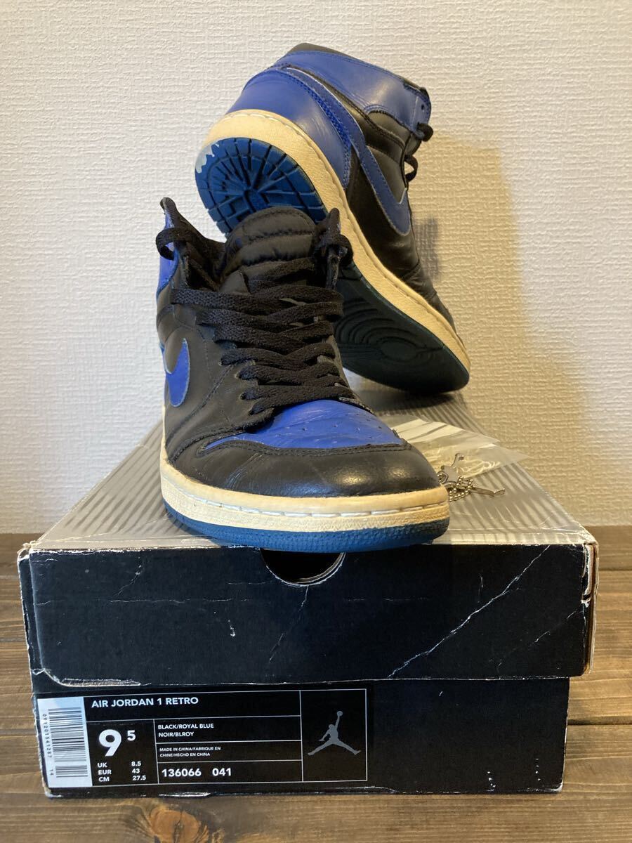 ナイキエアジョーダン1 黒青2001年製29.5cm Yahoo!オークション - 2001年製 NIKE AIR JORDAN 1 RETRO 青黒
