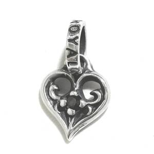 * подлинный товар стандартный товар Royal Order Small Allegra Heart w/ Black Diamond чёрный бриллиант a ноги la Heart подвеска с цепью серебряный 925*