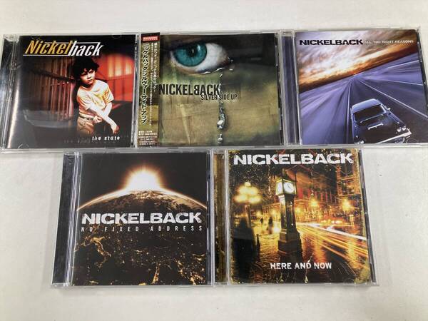 【W0136】ニッケルバック CD アルバム 5枚セット●Nickelback●Silver Side Up●All the Right Reasons●Here and Now●No Fixed Address