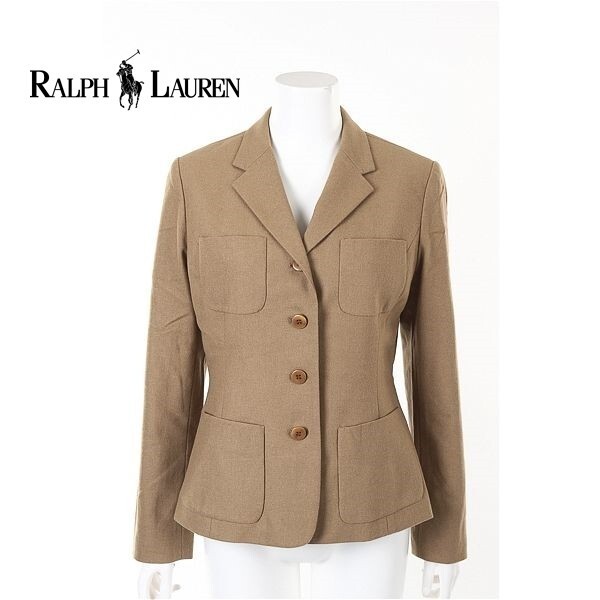 美品 Ralph Lauren サファリジャケット ブラウン ラルフローレン Yahoo!オークション -「ラルフローレン サファリジャケット」の
