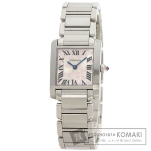 CARTIER カルティエ W51031Q3 タンクフランセーズ SM クリスマス限定 腕時計 ステンレススチール SS レディース 中古
