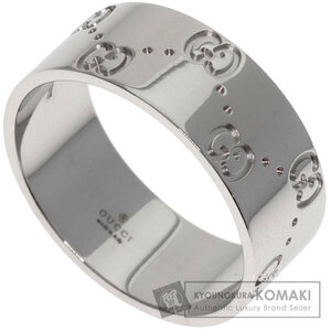 GUCCI グッチ GG アイコン ワイド #27 リング・指輪 K18ホワイトゴールド メンズ 中古