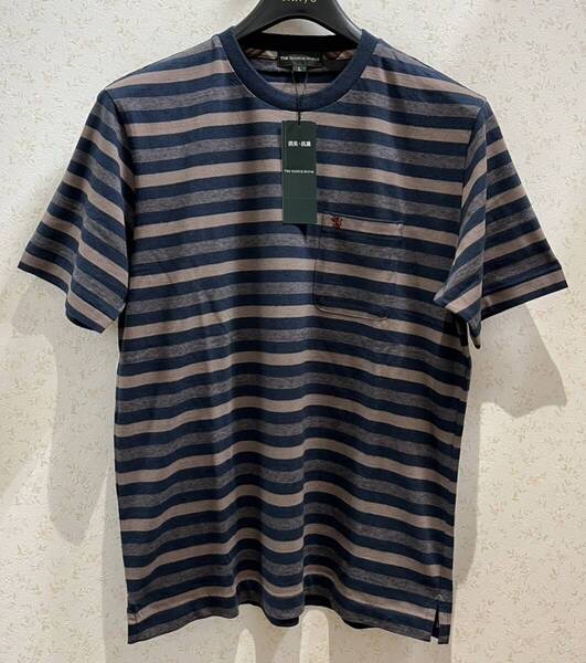 新品 未使用 タグ付き 男性 半袖Tシャツ THE SCOTCH HOUSE スコッチハウス クルーネック半袖ボーダーTシャツ Lサイズ 送料無料