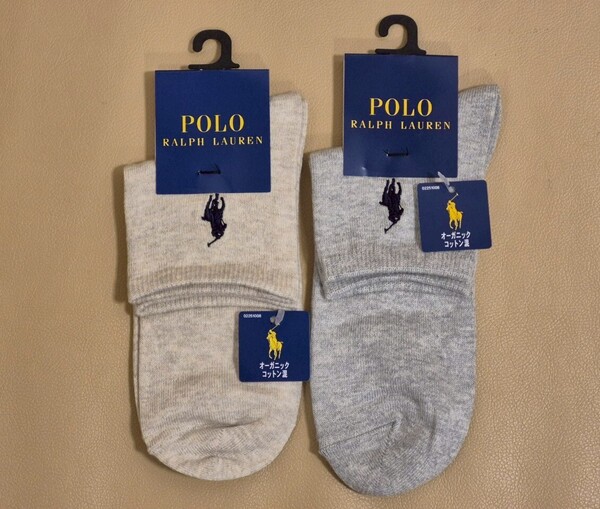 新品 未使用 タグ付き 女性 POLO RALPH LAUREN ポロラルフローレン アンクル丈ソックス 2足セット 送料無料