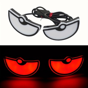 2個セット LED デーモンアイ ミニライト バイク用 デビルアイ 車用 補助ライト 5cm レッド 赤 12V 2400lm 外装 オートバイ 明るい t7261