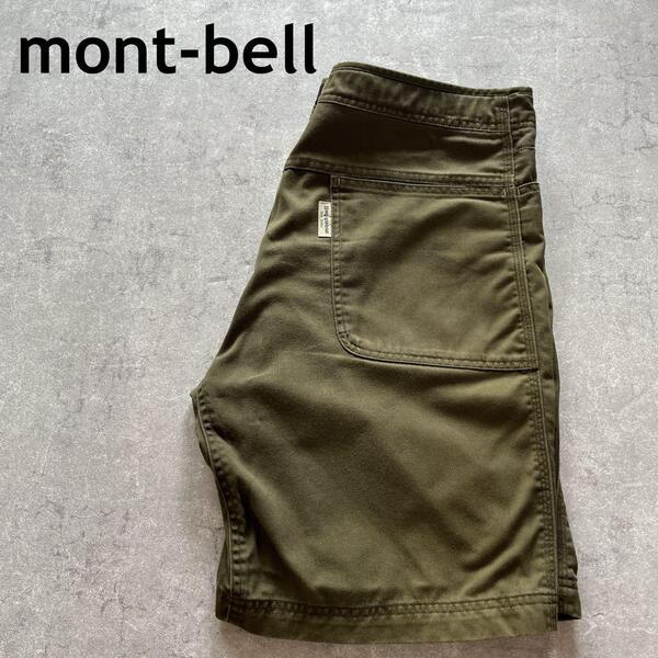 mont-bell オリーブ色 ショートパンツ コットン メンズLサイズ 丈夫な