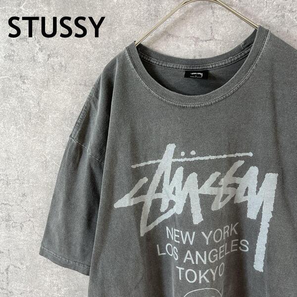 メキシコ製stussy tシャツ ヴィンテージ加工 半袖 メンズLサイズ