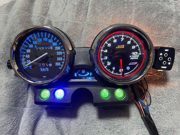 ZRX400メーター ZRX1100メーター ZRX1200Rメーター 260km中華スピードメーター オートゲージ加工済メーター