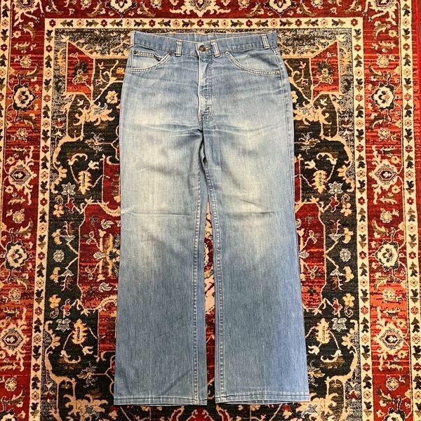 70s USA製 Levi's Movin' on フレアデニム デニムパンツ W82cm M ベルボトム 駅馬車 ムービンオン リーバイス ブーツカット ヴィンテージ