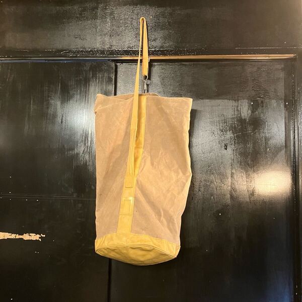50s フランス製 LAFUMA キャンバス×PVC ダッフルバッグ フランス軍 ミリタリー アウトドア マウンテン ヴィンテージ 60s 2way キャンバス