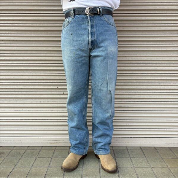 90s USA製 Levi's 501 ヴィンテージ デニムパンツ W36 L34 W90cm グランジ ダメージ ジーパン ジーンズ リーバイス 522刻印 インディゴ 80s