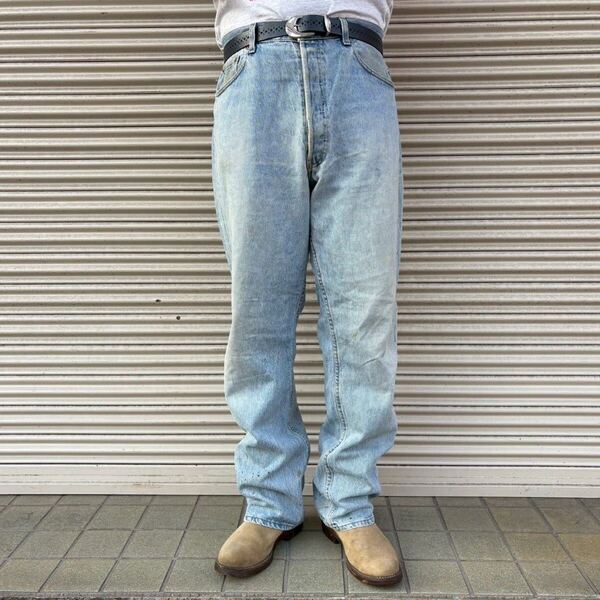 90s USA製 Levi's 501 デニムパンツ W38 L32 W96cm リーバイス ヴィンテージ グランジ ダメージ ジーパン ジーンズ 501刻印 インディゴ 80s