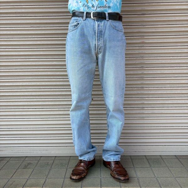 90s USA製 Levi's 501 デニムパンツ W33 L32 W82cm リーバイス ヴィンテージ グランジ ダメージ ジーパン ジーンズ 524刻印 インディゴ 80s