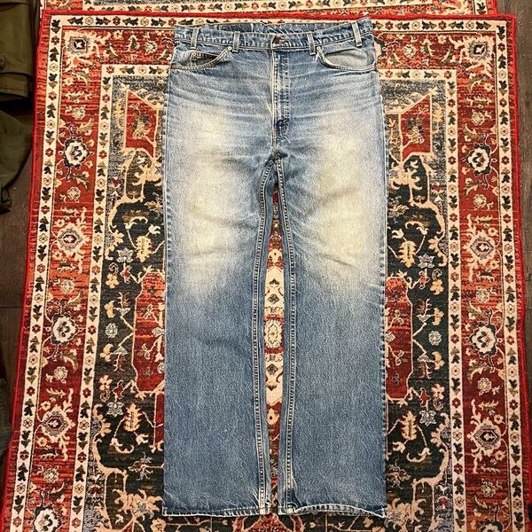 90s USA製 Levi's 517 ヴィンテージ デニムパンツ W40 L34 W102cm ジーンズ グランジ ダメージ リーバイス 575刻印 インディゴ 80s