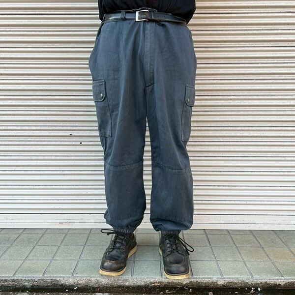 80s フランス軍 実物 F-2 カーゴパンツ ユーロ ヴィンテージ 108L W104cm ミリタリー フィールドパンツ ワーク F2 M64 tap47 オリーブ 90s
