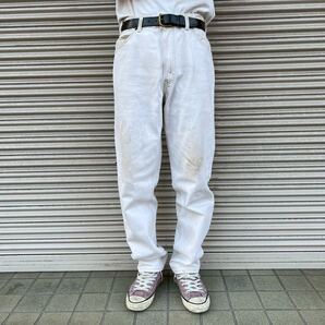 90s USA製 Levi's 601 ホワイト デニムパンツ ジーパン W33 L32 W84cm ジーンズ リーバイス コットン ヴィンテージ ワークパンツ 501 80s