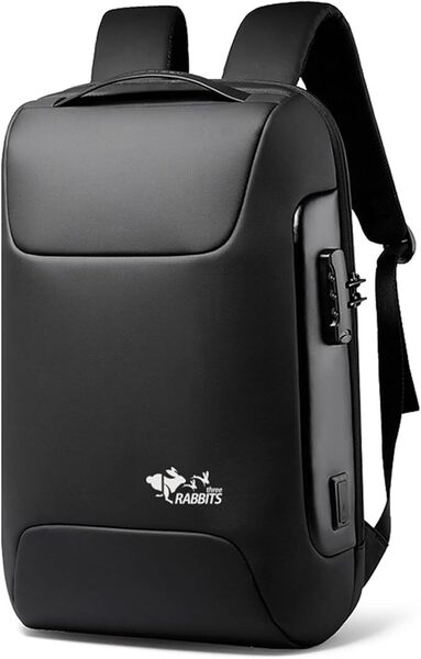 【新品】THREE RABBITS ビジネスリュック メンズ 大容量 15.6インチ PC格納 USB充電ポート 盗難防止 防水 撥水加工 送料無料