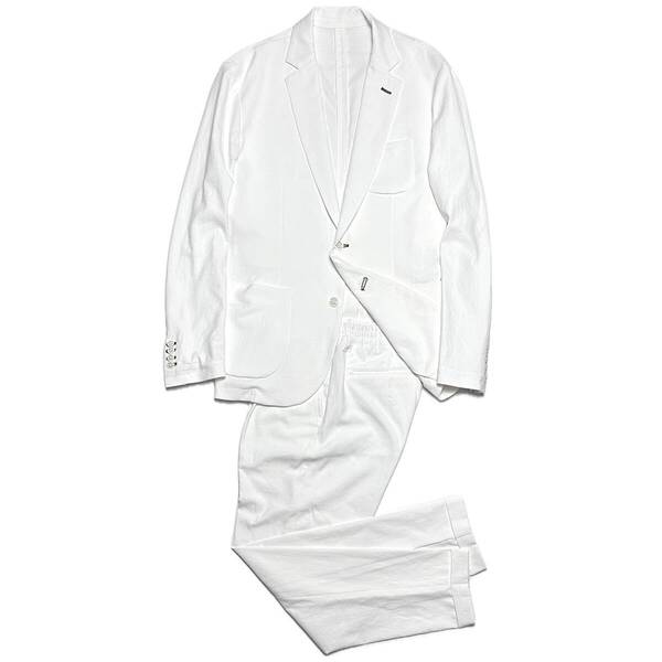 LEON掲載 定価12万 1piu1uguale3 STRETCH COTTON LINEN DRIVING 2B JACKET & PANTS Ⅶ ウノピュ ジャケット セットアップスーツ wjk akm