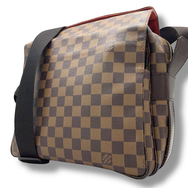 【極美品】 LOUIS VUITTON ルイヴィトン ナヴィグリオ ダミエ エベヌ ショルダーバッグ 斜め掛け メッセンジャーバッグ レザー