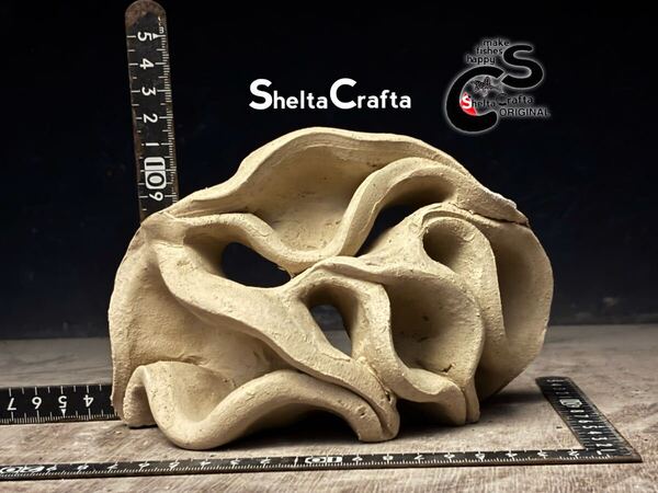 【全国送料無料】どら焼き四連 SheltaCrafta Asatシェルター レイアウト アクアリウム プレコなど 隠れ家 素焼き陶器 稚魚〜幼魚