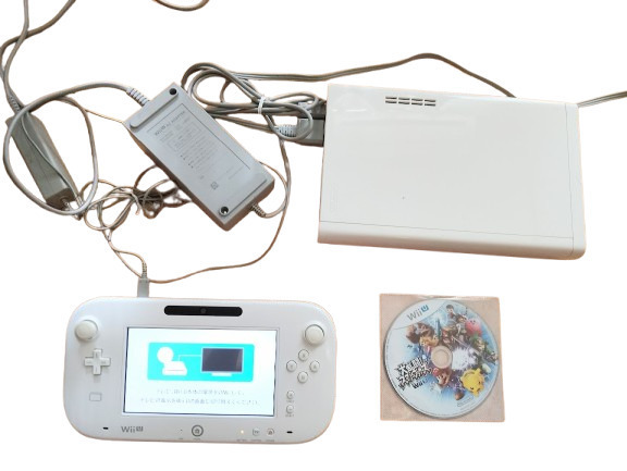 <すぐに遊べるセット>wiiu 本体セット+(大乱闘スマッシュブラザーズ discのみ)<簡単な動作確認済み>