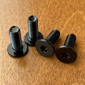 【送料無料】盗難防止ナンバープレートボルト 4個セット M6×16mm ステンレス 低頭 スリムスタイリッシュボルト ブラック