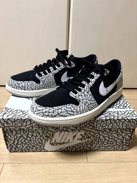 NIKE AIR JORDAN 1 RETRO LOW OG BLACK CEMENT AJ1 ジョーダン 27cm