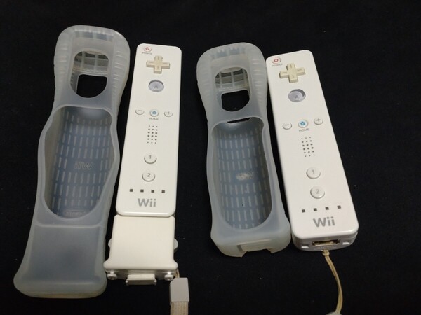 Wii リモコン モーションプラス センサーアダプター 2個セット シリコンカバー カバー付き 白2個 RVL-026 任天堂 Nintendo 93