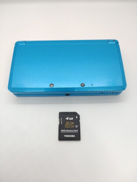 ニンテンドー3DS ライトブルー コバルトブルー アクアブルー Nintendo 任天堂 SDカード 105 初期化済