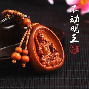 不動明王 酉年 ミニ仏像キーホルダー とりどし 十二干支お守り 風水 根付 お守り ペンダント キーホルダー
