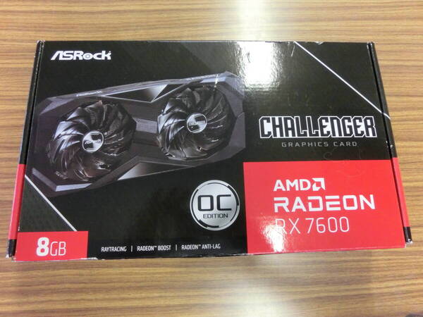 【動作確認済】asrock radeon rx7600 challenger 8gb oc【Asrock付属AIソフト使用可能】