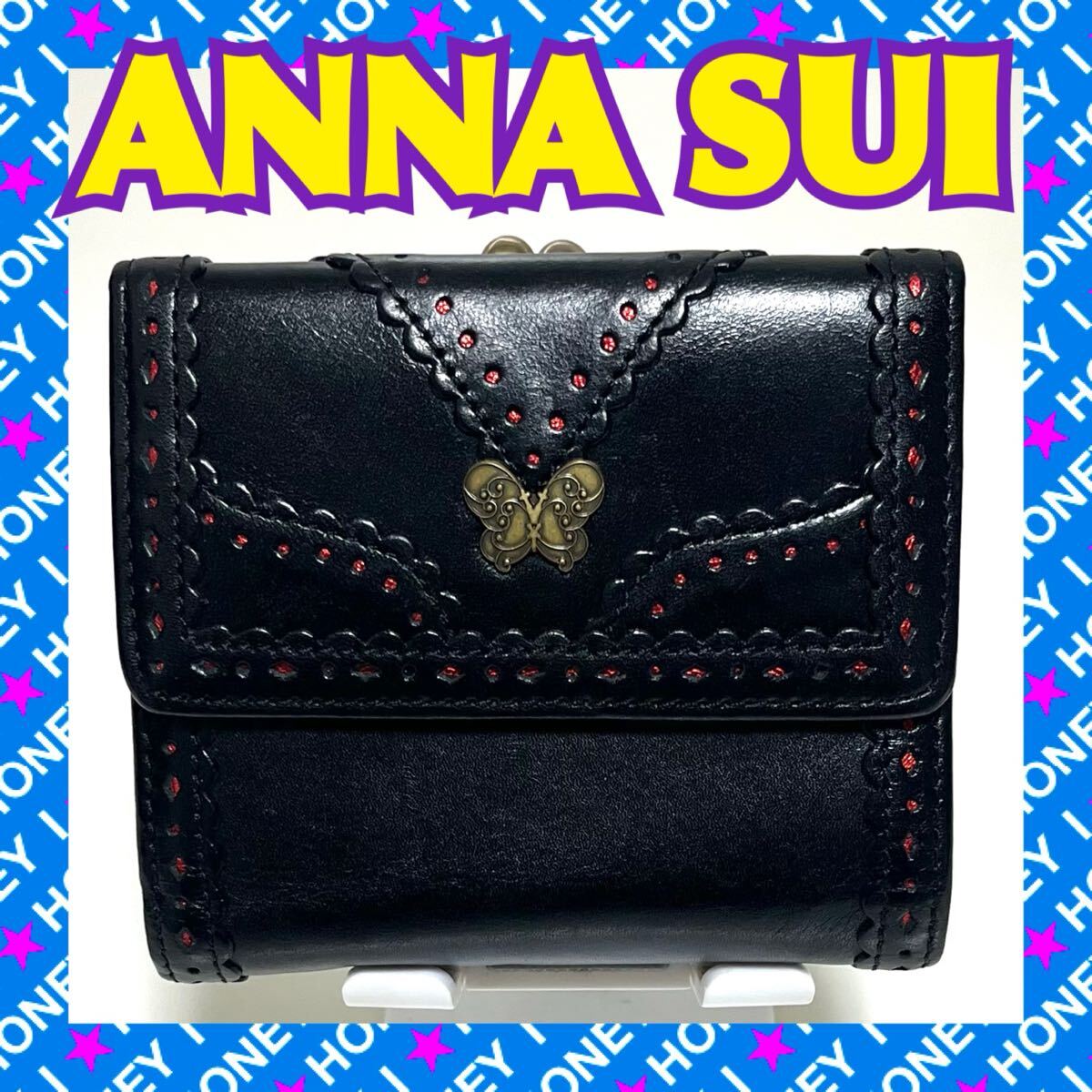 ANNA SUI ブラック 三つ折り財布　新品未使用 2025年最新】3つ折り財布 anna suiの人気アイテム - メルカリ