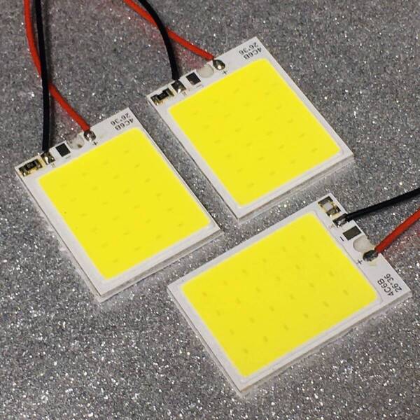 200系 ハイエース 5型 DX 標準 超爆光 T10 LED ルームランプ COB 全面発光 3個セット ホワイト トヨタ カー用品