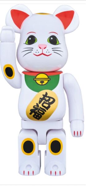 激レア 2017年9月発売 新品 未開封 BE@RBRICK 招き猫 招福 400% 白 開運 ベアブリック メディコムトイ MEDICOM TOY フィギュア