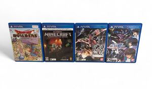 【 PSVITA ソフト 4本セット 】 ドラクエ アレフガルドを復活せよ / マインクラフト / 真・ガンダム無双 / ガンダムSEED BATTLE DESTINY