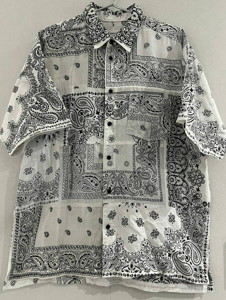 MIYAGIHIDETAKA Bandana Short-sleeve Shirt ミヤギヒデタカ ペイズリー バンダナ柄パッチワーク 半袖シャツ